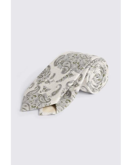 Tessitura bottinelli Green Italian Paisley Silk Tie for men