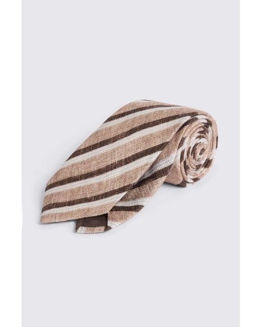 Tessitura bottinelli White Italian & Stripe Linen & Cotton Tie for men