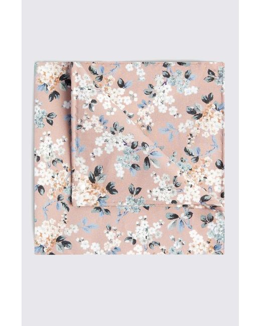 Liberty Pink Dusty Ditsy Floral Pocket Square Made With Fabric for men