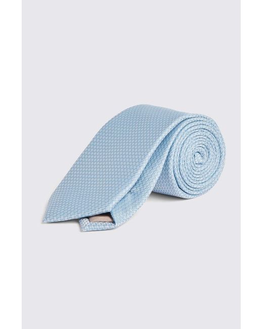 Moss Bros Blue Sky Textured Tie for men