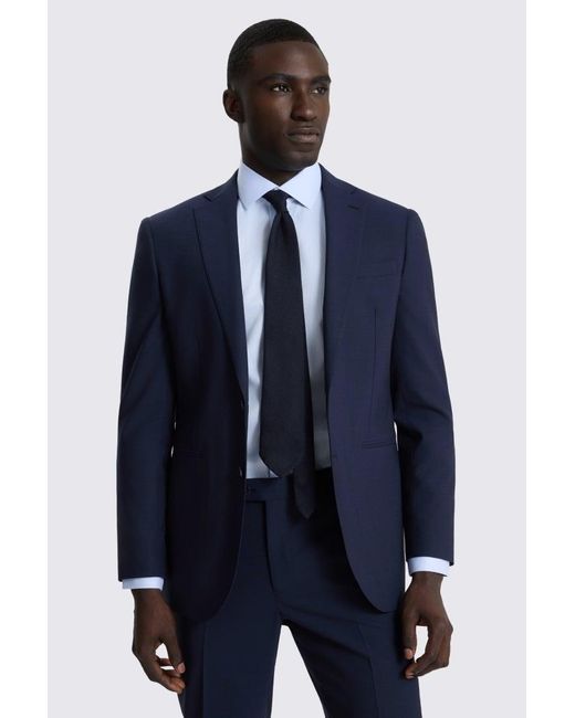 Moss performance slim Blue Slim Fit Performance Suit Jacket for men