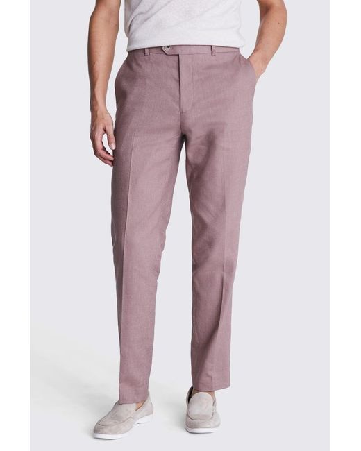 Moss Bros Tailored Fit Dusty Matte Trousers for men