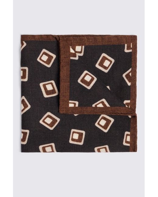 Tessitura bottinelli Black Bottinelli Dark Chestnut Square Pocket Square for men
