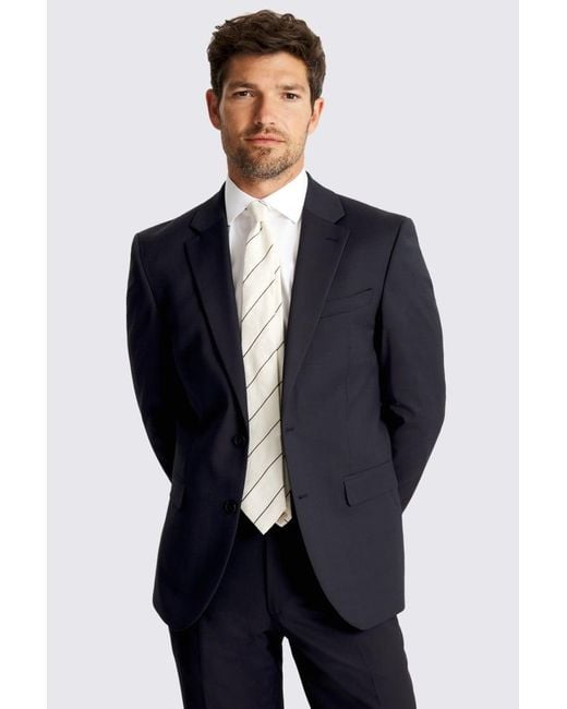 Suit Jacket Moss Bros Navy Check Suit Buy MOSS Navy Black Check