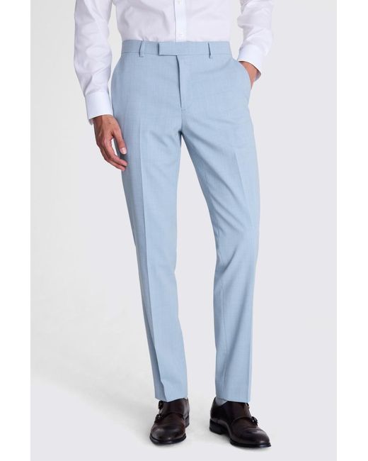Ted Baker Blue Tailored Fit Light Trousers for men