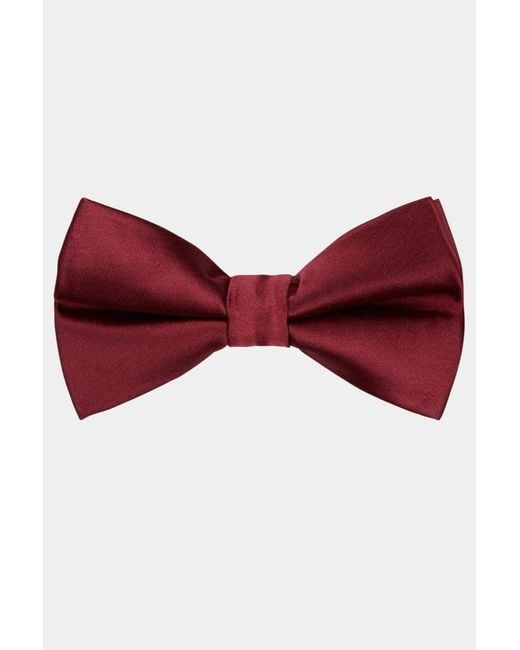 Moss Bros Red Wine Skinny Bow Tie for men