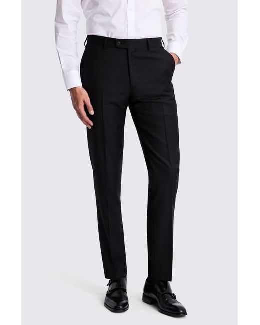 Barberis Black Italian Tailored Fit Twill Trousers for men