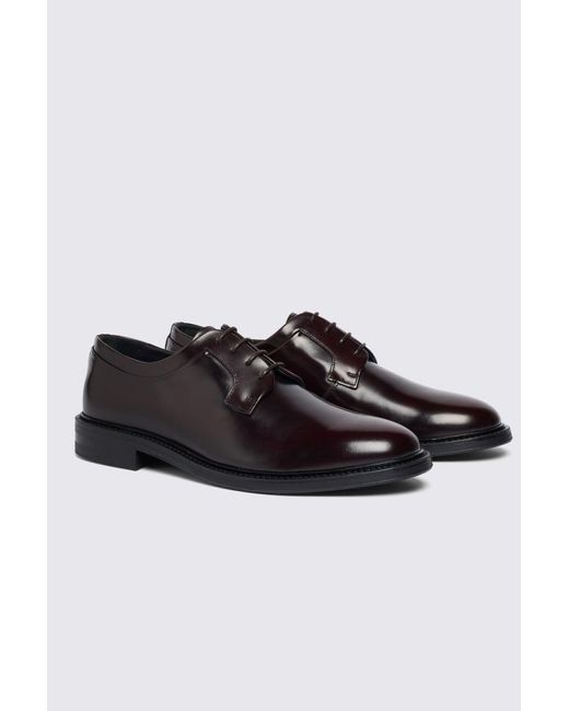 Moss Bros Black Oxblood Derby Shoe for men