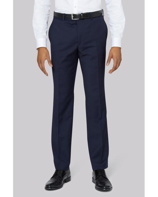 DKNY Slim Fit Panama Blue Trousers for men
