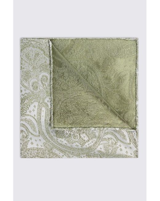 Wedding paisley Green Sage Pocket Square for men