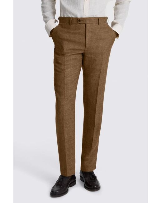 E thomas Brown Italian Tailored Fit Copper Trousers for men