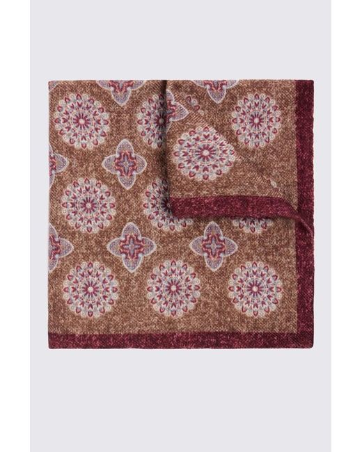 Tessitura bottinelli Pink Italian Raspberry Double Faced Wool Pocket Square for men