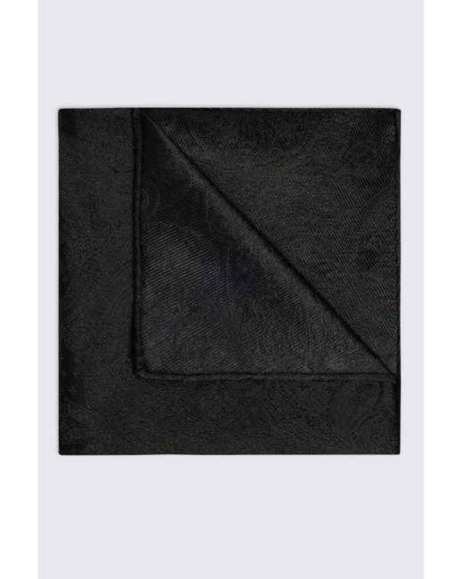 Wedding paisley Black Pocket Square for men