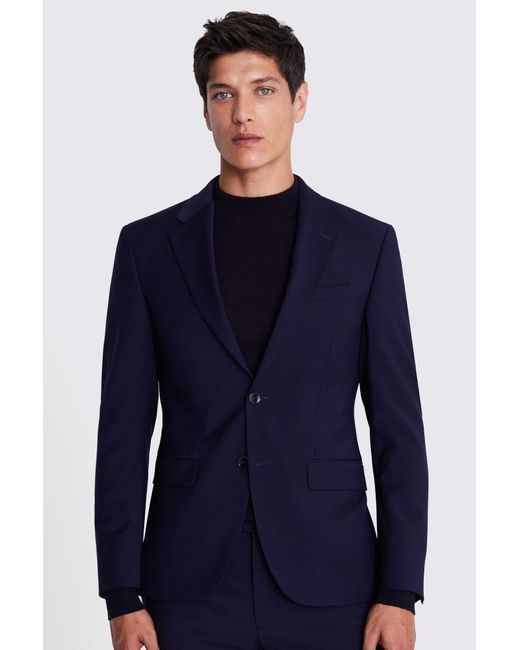 DKNY Blue Slim Fit Ink Performance Suit Jacket for men