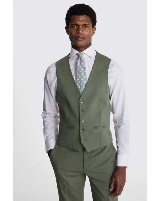 Ted Baker Green Tailored Fit Waistcoat for men