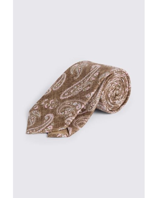 Tessitura bottinelli White Italian Paisley Silk Tie for men