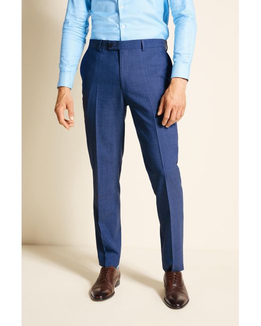 Ted Baker Wool Tailored Fit Faded Blue 