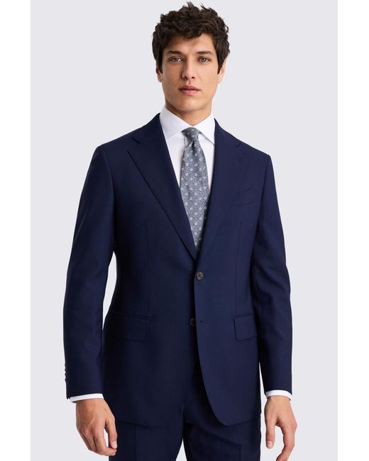 Barberis Blue Italian Tailored Fit Bright Suit Jacket for men