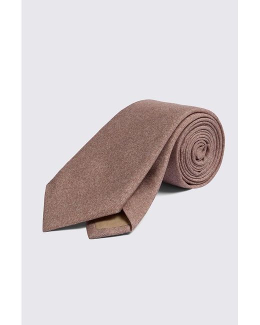 Tessitura bottinelli Brown Italian Dusty Rose Silk Semi-Plain Tie for men