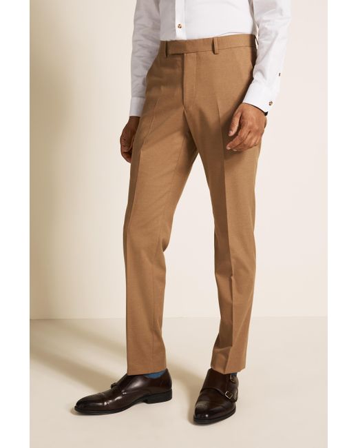 Moss Bros Moss London Suit Pants With Stretch in Brown for Men Mens Clothing Trousers Slacks and Chinos Formal trousers 