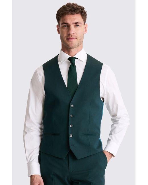 Ted Baker Green Tailored Fit Waistcoat for men