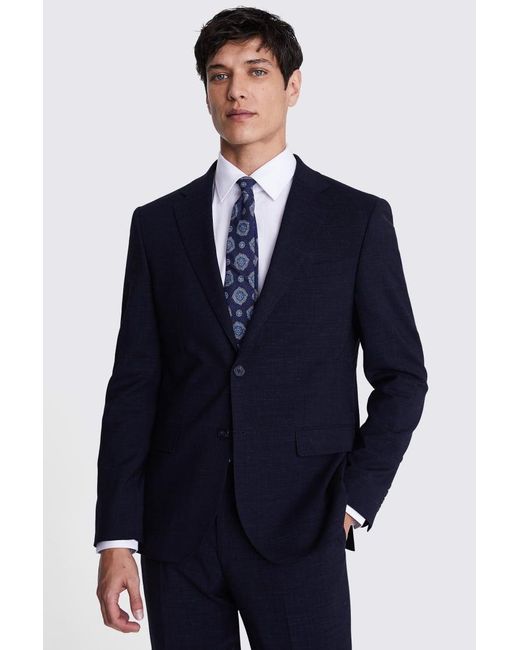 Reda Blue Italian Slim Fit Check Suit Jacket for men