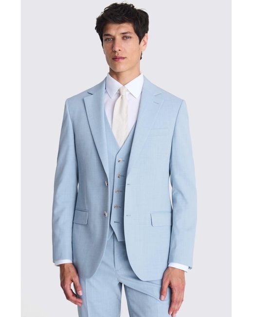 Ted Baker Blue Tailored Fit Light Suit Jacket for men