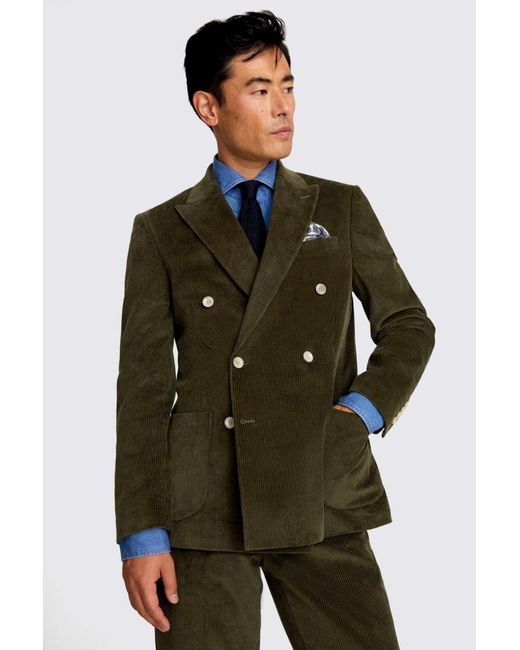 Moss Tailored Fit Corduroy Suit Jacket in Green for Men Lyst UK