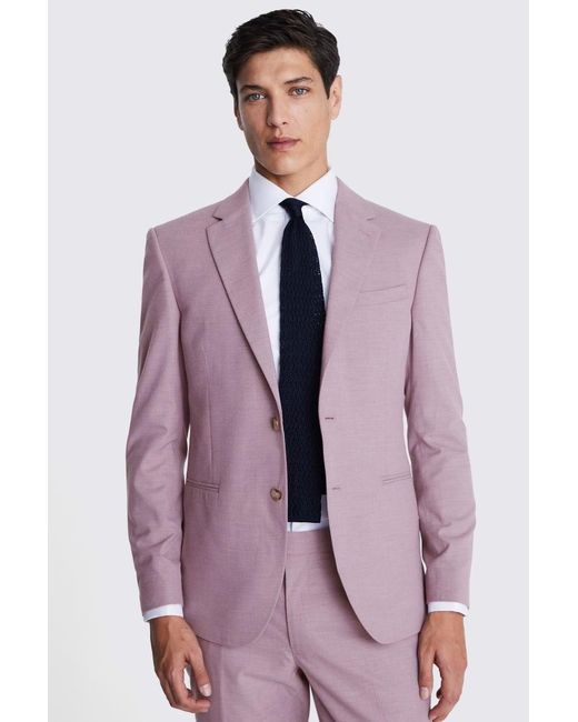 Moss Bros Purple Slim Fit Quartz Suit Jacket for men