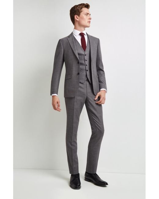 DKNY Gray Slim Fit Grey Texture Jacket for men
