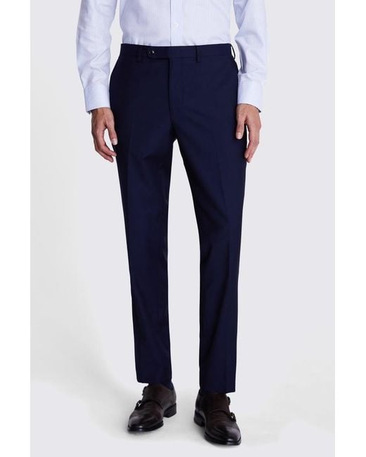 Zegna Blue Italian Tailored Fit Trousers for men
