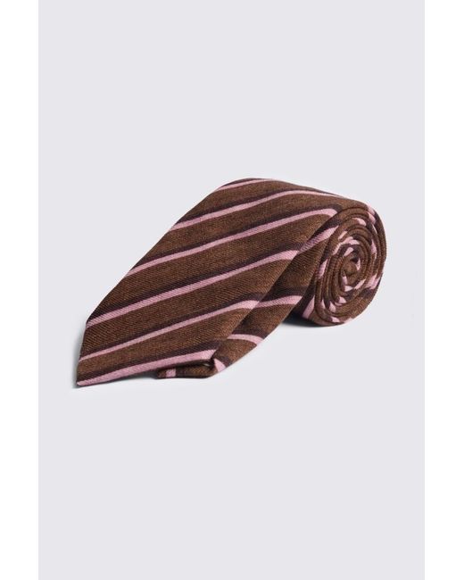Tessitura bottinelli Brown Bottinelli & Wool Stripe Tie for men