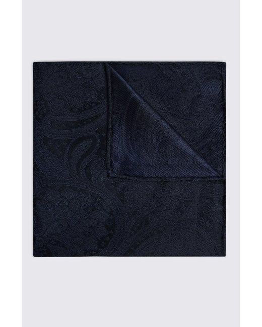 Wedding paisley Blue Pocket Square for men