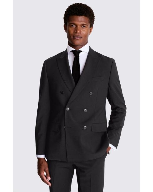 Moss Bros Blue Tailored Fit Performance Suit Jacket for men