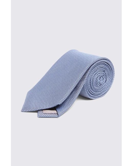 Moss Bros Blue Airforce Silk Semi-Plain Tie for men