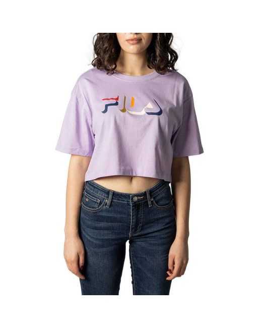 Fila Cotton Women T-shirt in Purple 