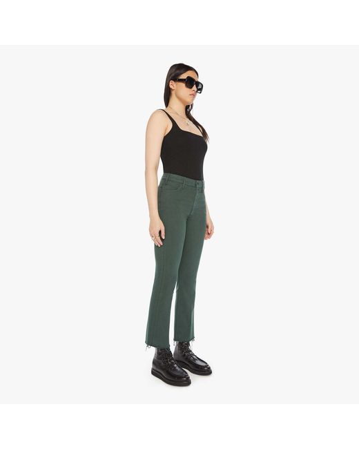Mother Green The Hustler Ankle Fray Forest Jeans
