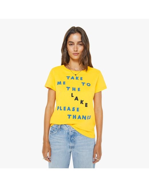 Mother Yellow The Boxy Goodie Take Me To Lake T-Shirt