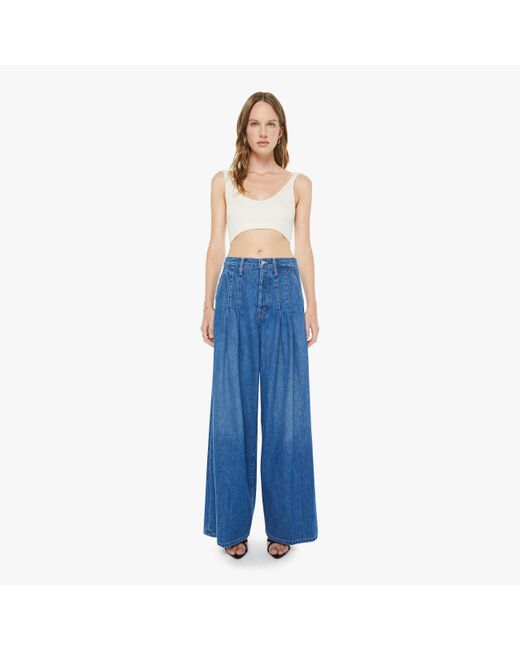 Mother Blue The Pleated Pouty Skimp Big Tipper Pants