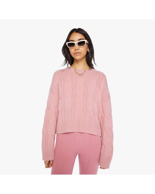 SABLYN Pink Tristan Cable Knit Sweater Lola