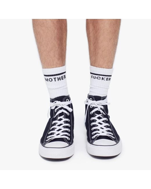 Mother White One Small Step For Mankind Mf Socks