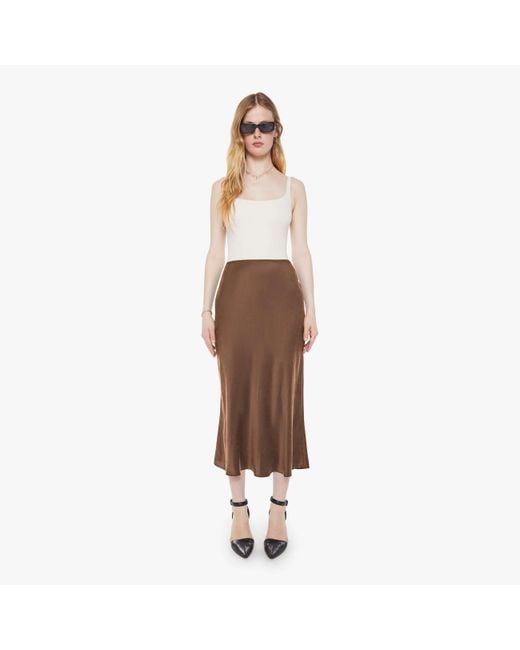 SABLYN Brown Miranda C Scallop Trim Skirt Swiss