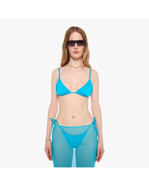 SPRWMN Blue Triangle Bikini Top