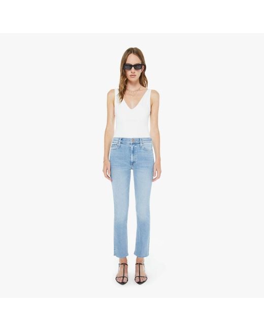 Mother Blue The Mid Rise Dazzler Ankle Fray Blessing