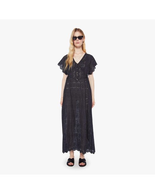 Natalie Martin Blue Monica Dress Medallion Embroidery