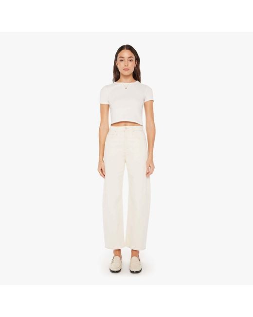Mother White The Half-pipe Ankle Act Natural Jeans