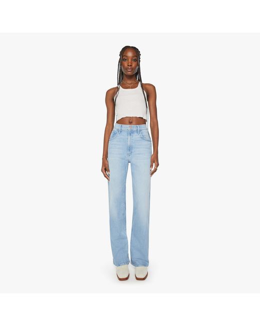 Mother Blue High Waisted Spinner Zip Heel Norway Dude Jeans