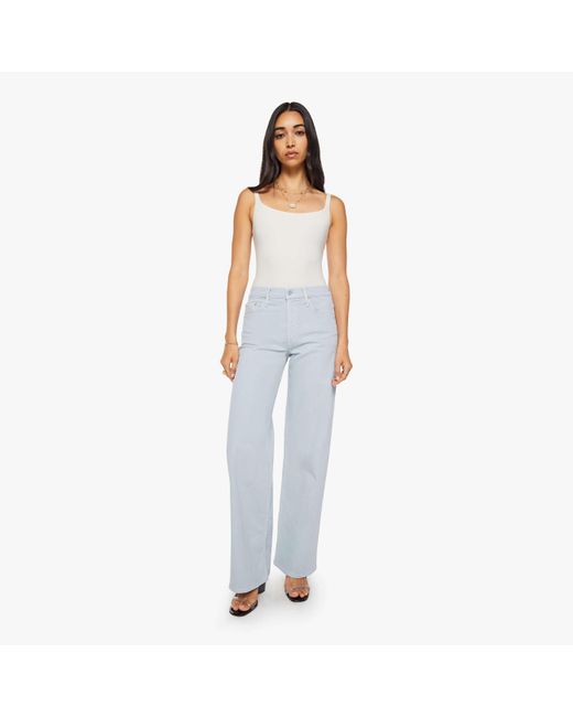 Mother White The Rerun Zip Sneak Ballad Jeans
