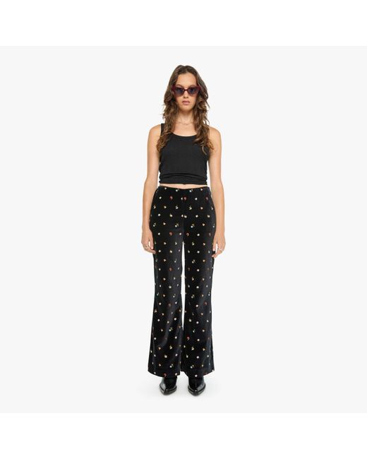 Alix Of Bohemia White Charlie Pants Onyx Bouquet