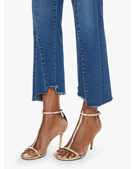 Mother Blue The Insider Crop Pointy Fray Scorchin' Hot Jeans